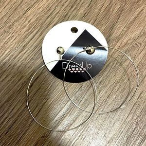 Dress Up Silver Hoop Earrings